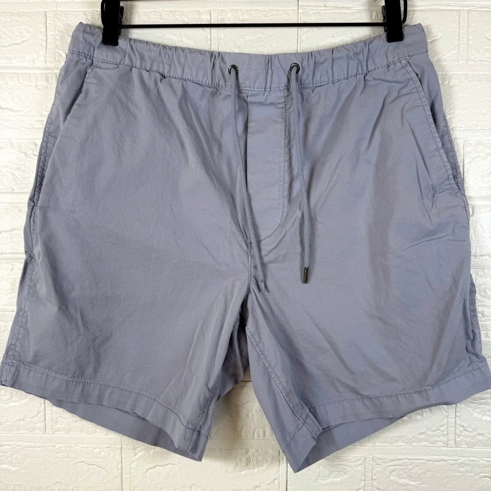 American Eagle Shorts Mens L Blue Flex Elastic Drawstring Waist Twill 1177